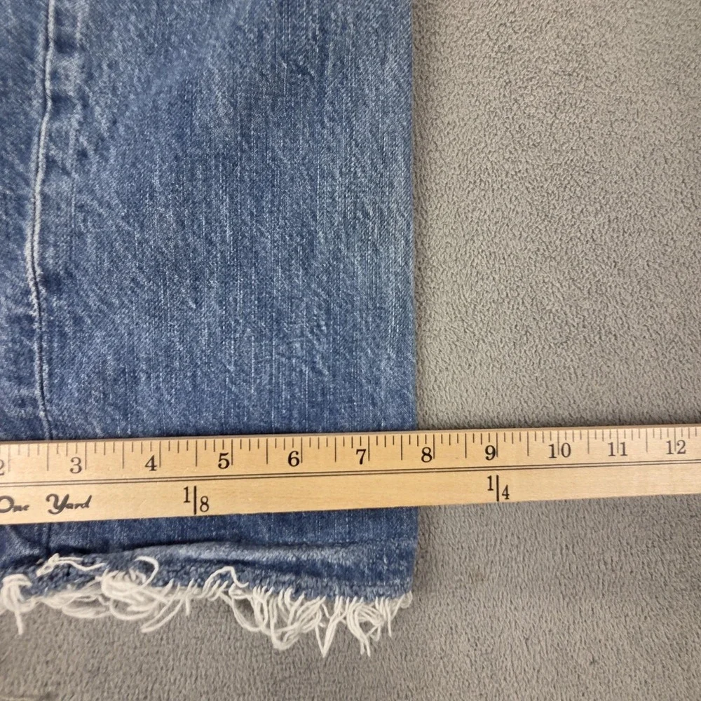 VTG Levis Engineered Jeans Mens Blue Twisted Button Fly Altered Hem Fits 28x30